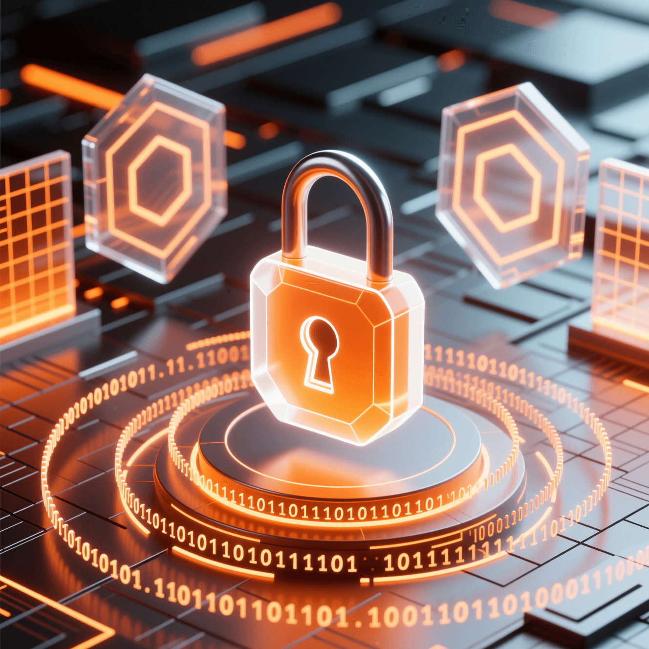 Cybersecurity features with holographic security interfaces