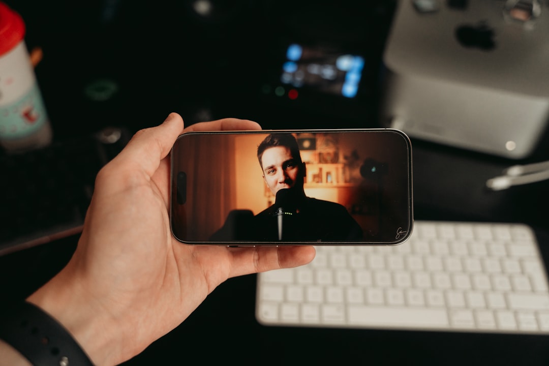 Someone is watching a video on their phone.