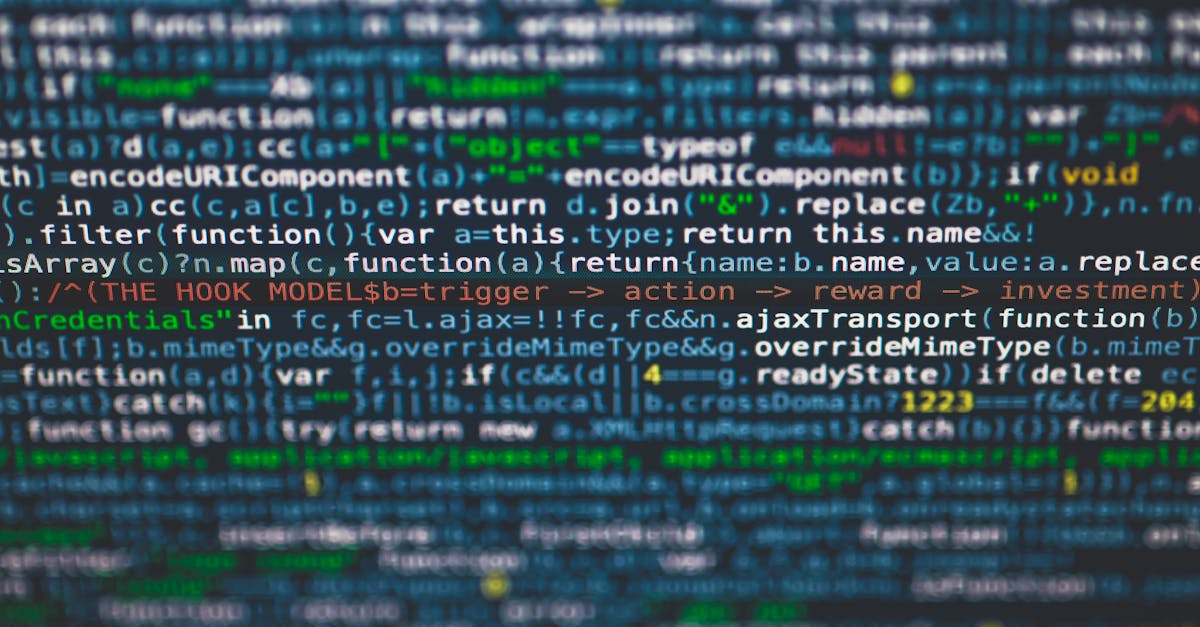 Detailed view of colorful programming code on a computer screen.