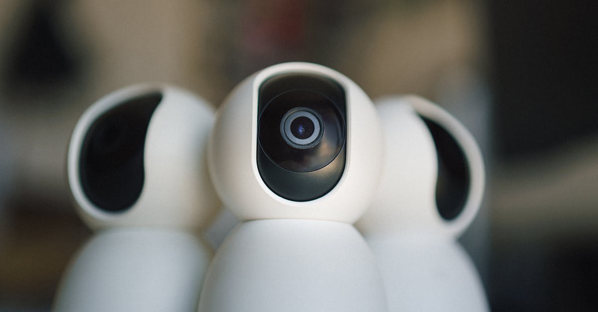 Close-up of sleek security cameras ensuring safety and privacy in indoor settings.