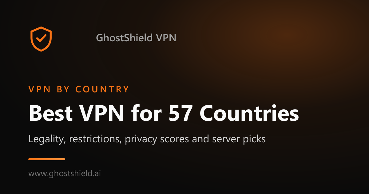 Best VPN by Country — 57 Guides | GhostShield VPN